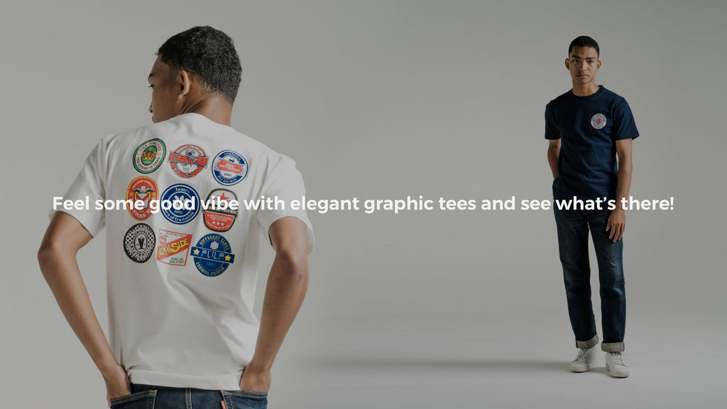 Feel some good vibes with elegant graphic tees and see what's there!